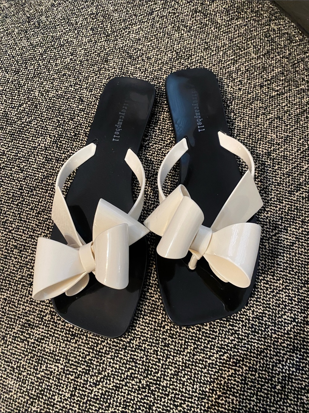 Jeffrey Campbell Sugary Jelly Bow Thong Sandals